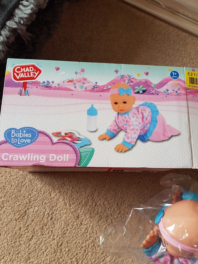 chad valley babies to love crawling doll